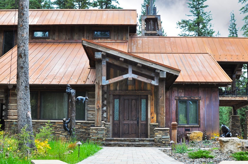 Flat Panel Siding in Weathering Steel